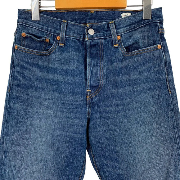 Levi's x White Oak Cone Denim Jeans Womens 29x27 Blue Raw Hem Skinny High Rise - Picture 3 of 12